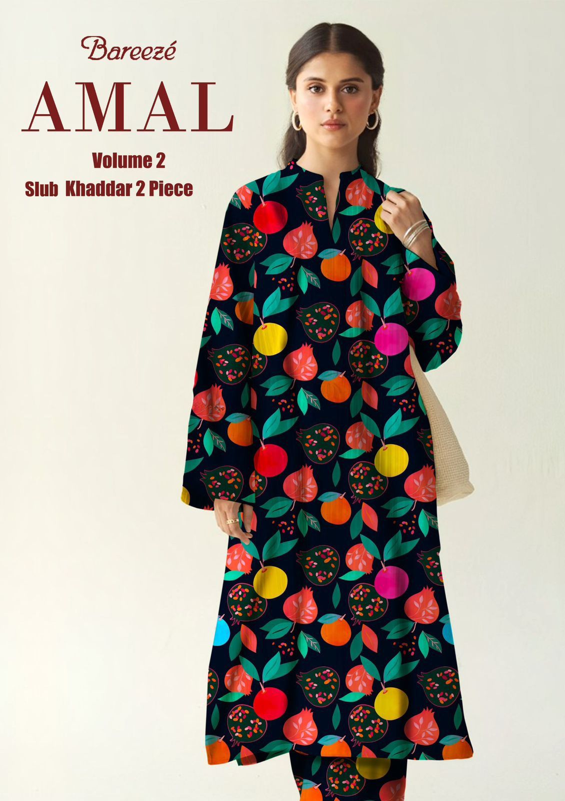 Bareeze Slub Khaddar Print 2PC Vol-2 D-3