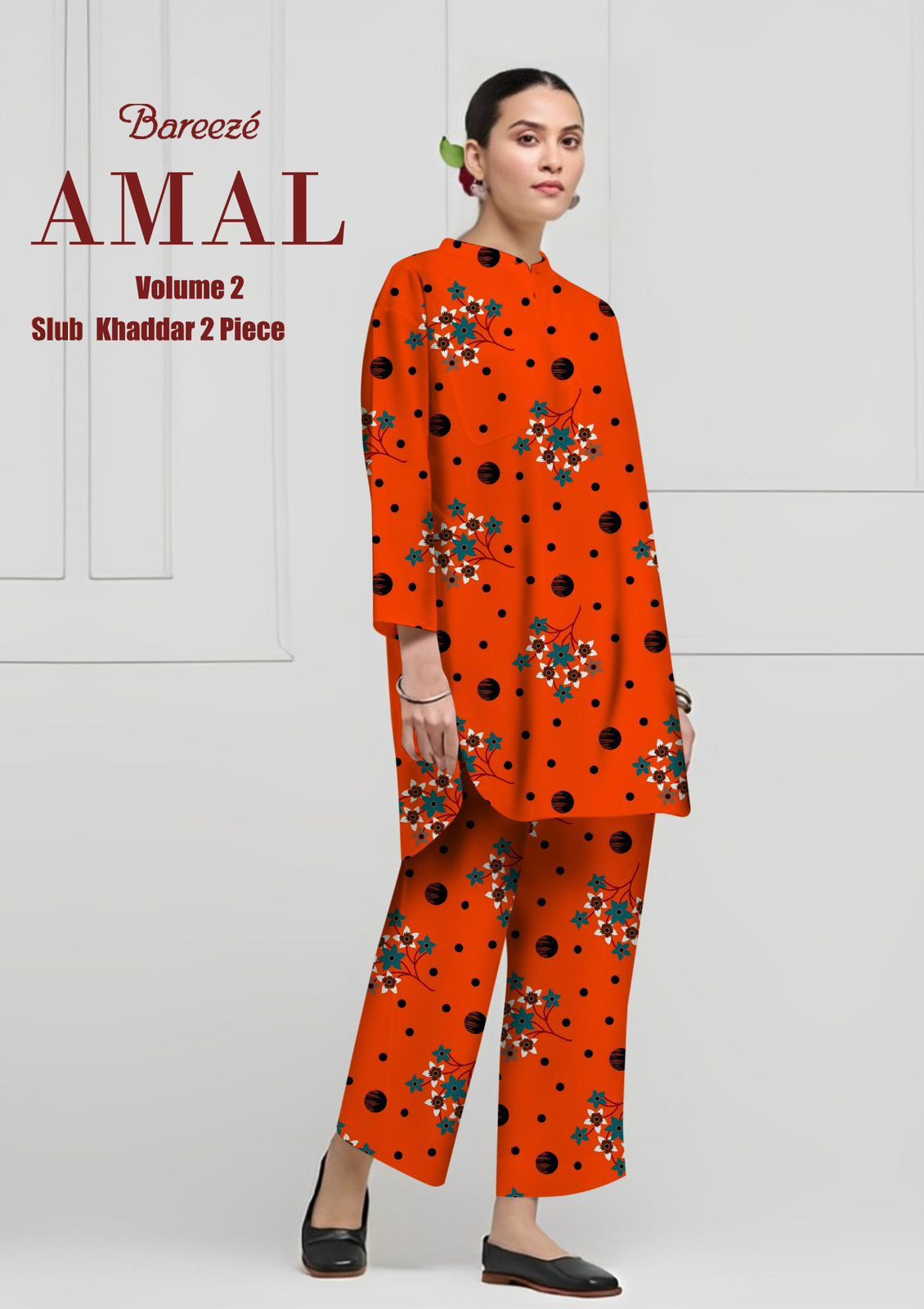 Bareeze Slub Khaddar Print 2PC Vol-2 D-10