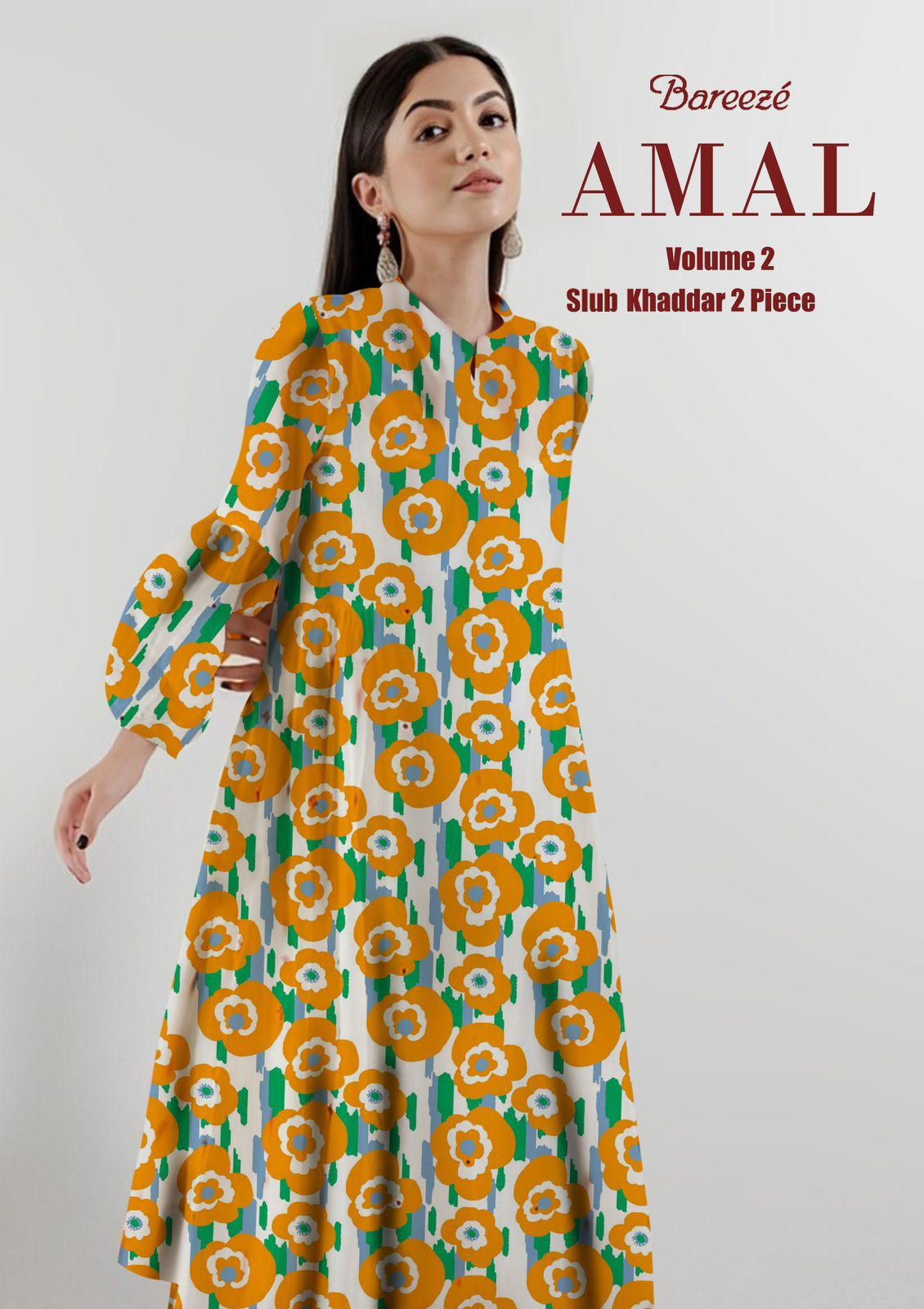 Bareeze Slub Khaddar Print 2PC Vol-2 D-14