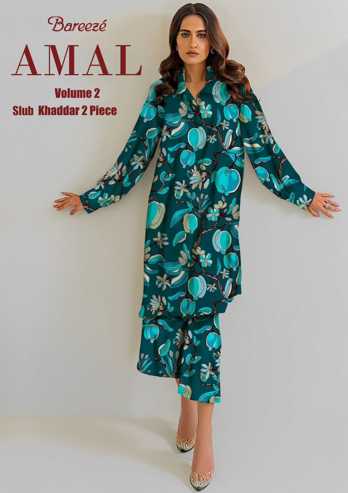 Bareeze Slub Khaddar Print 2PC Vol-2 D-16