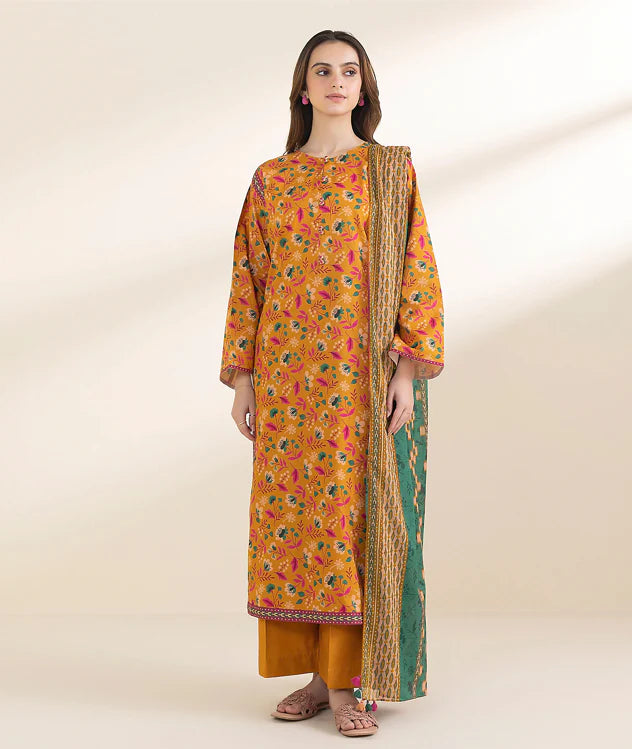 Sapphire Linen Print 3PC Ayda